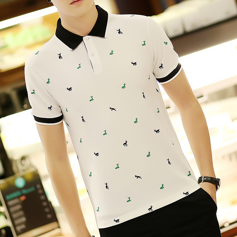 T-shirt high end business leisure temperament polo shirt men's versatile T-shirt