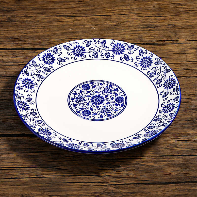 碟子陶瓷平盘中式复古风家用圆形