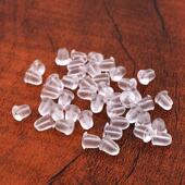 耳钉后堵塞子防过敏耳帽透明防滑橡胶树脂耳堵耳环耳扣饰品配件