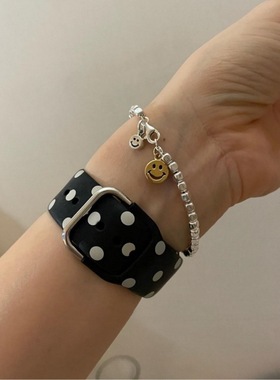 个性拼色笑脸手链女简约时尚百搭气质几何方块手环ins风网红手饰