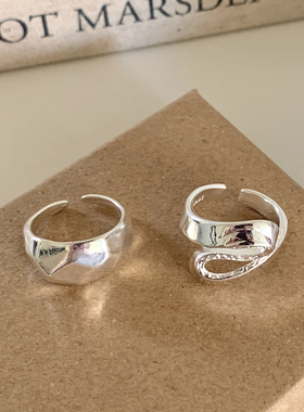 几何不规则反射面戒指女冷淡风