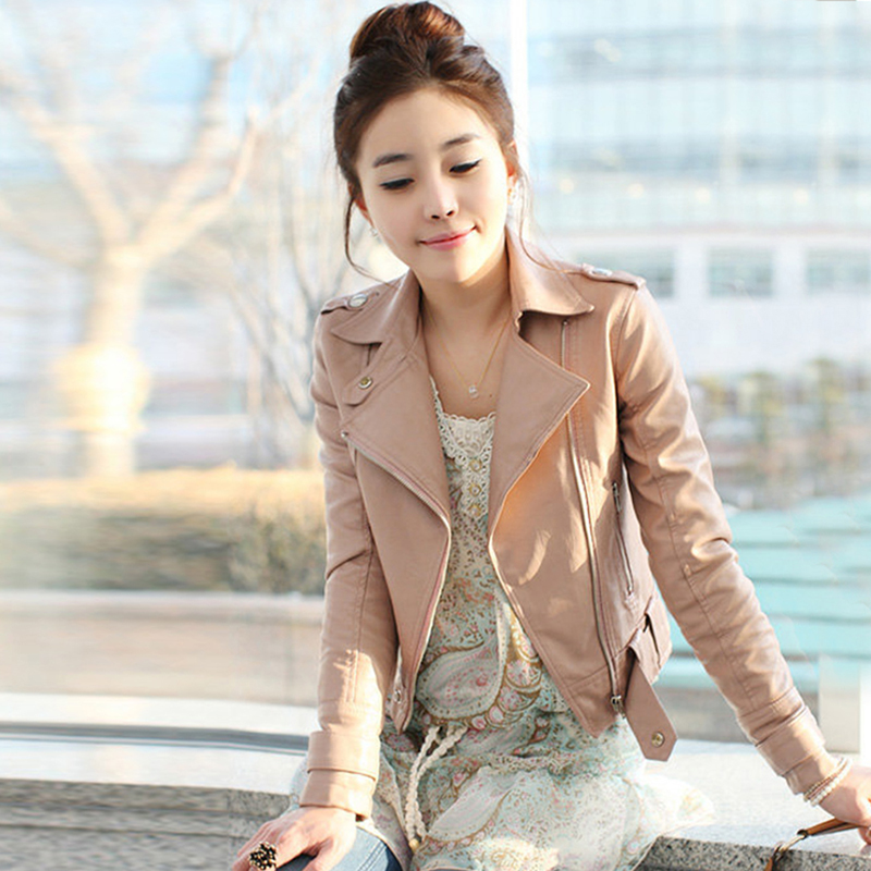 修身短款2020年春季韩版百搭皮衣