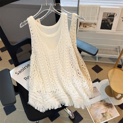 2025夏季薄镂空针织背心吊带