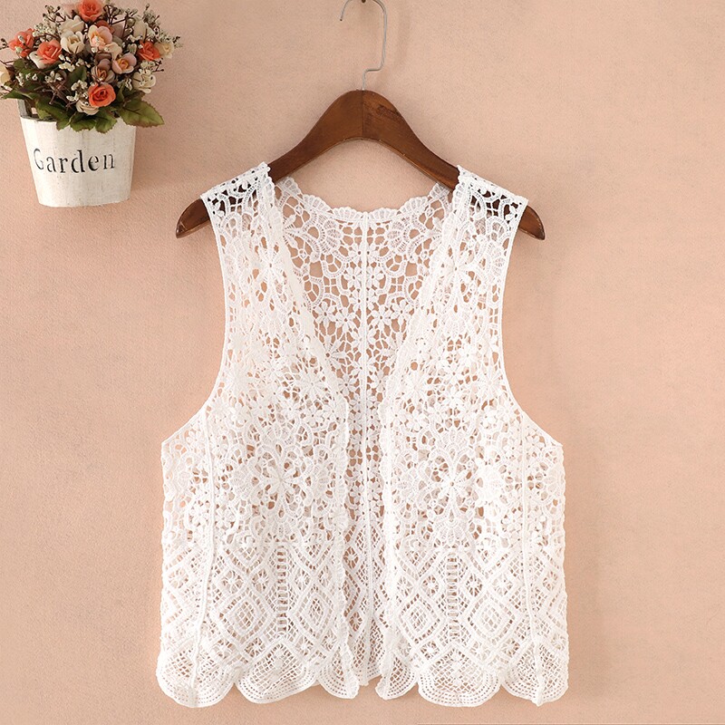 马甲女2025夏薄款宽松坎肩开衫叠穿搭配裙子小马夹镂空背心外搭女