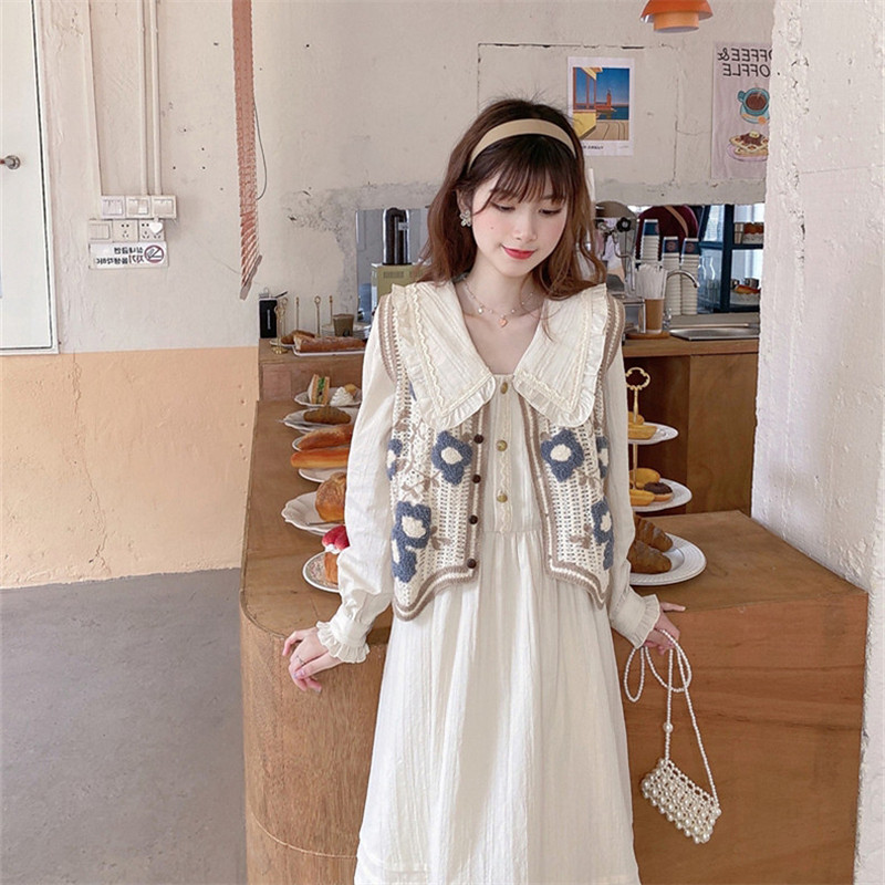 春夏针织开衫2026年新款百搭马甲v领上衣女薄款日系慵懒风背心ins