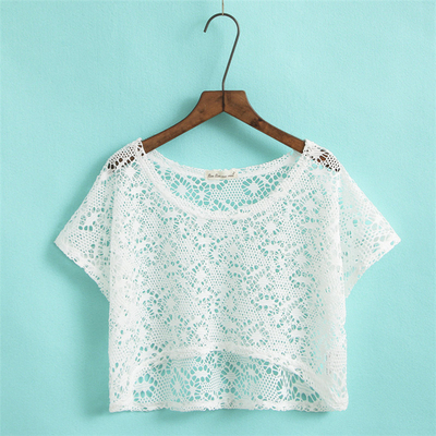 夏薄款短款罩衫chic复古女小坎肩