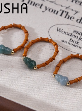 翡翠葫芦戒指气质小众女白色指环AS905