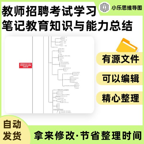 教师招聘考试学习笔记教育知识与能力总结概括思维导图Xmind笔记