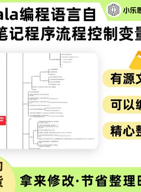 Scala编程语言自学笔记程序流程控制变量知识总结思维导图Xmind笔