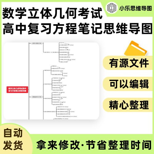 数学立体几何考试高中复习方程笔记思维导图Xmind笔记制作电子版