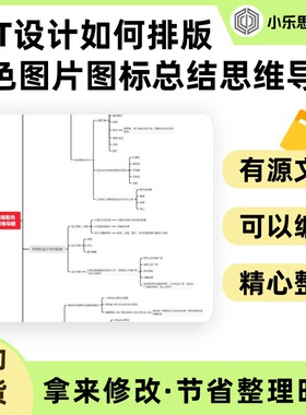 PPT设计如何排版配色图片图标总结思维导图Xmind笔记制作电子版