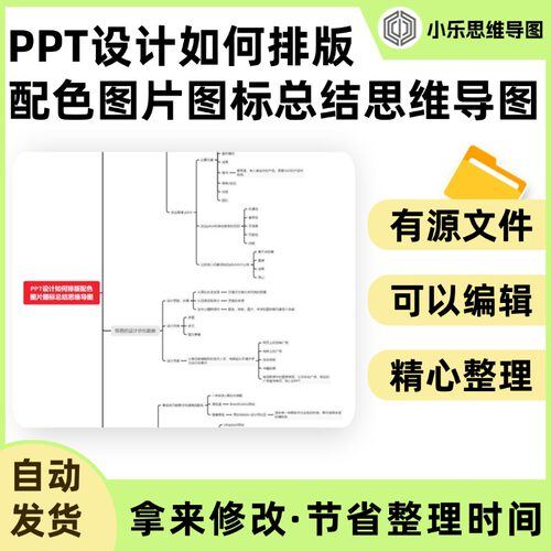 PPT设计如何排版配色图片图标总结思维导图Xmind笔记制作电子版