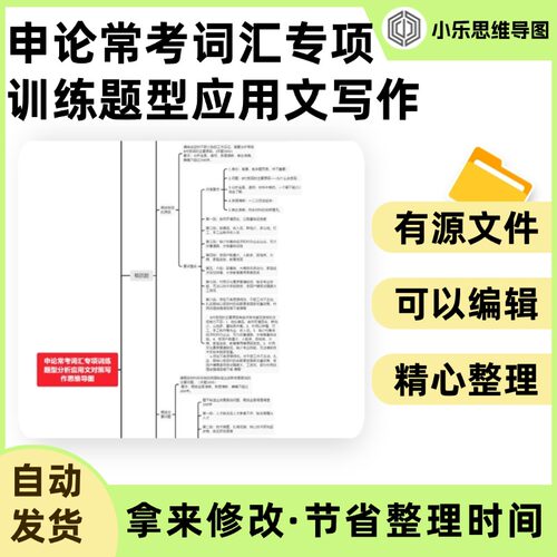申论常考词汇专项训练题型分析应用文对策写作思维导图Xmind笔记