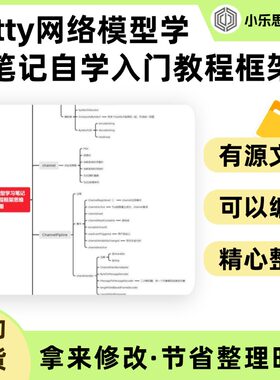 netty网络模型学习笔记自学入门教程框架思维导图Xmind笔记制作电