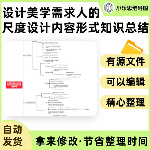 设计美学需求人的尺度设计内容形式知识总结思维导图Xmind笔记制