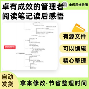 卓有成效的管理者阅读笔记读后感悟思维导图Xmind笔记制作电子