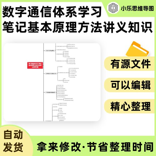 数字通信体系学习笔记基本原理方法讲义知识点思维导图Xmind笔记