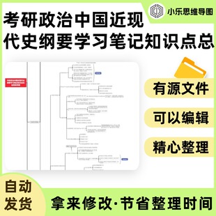 考研政治中国近现代史纲要学习笔记知识点总结思维导图Xmind笔记