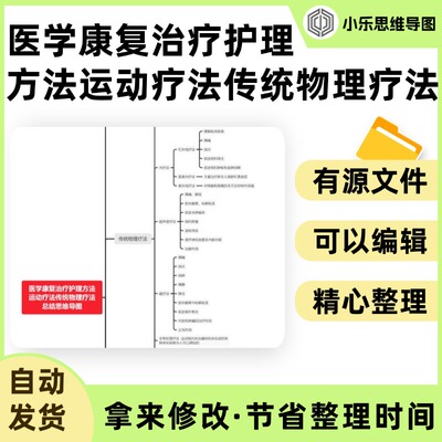 医学康复治疗护理方法运动疗法传统物理疗法总结思维导图Xmind