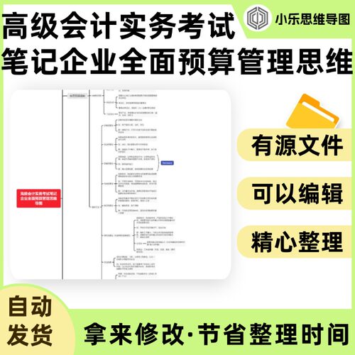 高级会计实务考试笔记企业全面预算管理思维导图Xmind笔记制作