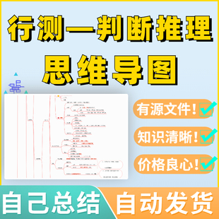 判断推理思维导图行测知识点总结公考事业单位学霸笔记框架考试