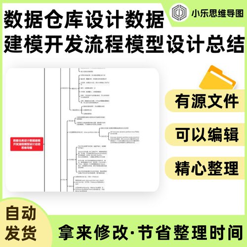 数据仓库设计数据建模开发流程模型设计总结思维导图Xmind笔记制