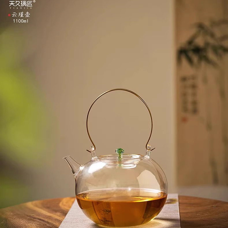 天久璃匠大容量围炉电陶炉煮茶壶提梁云瑾壶高硼硅玻璃明火烧水壶,餐饮具,茶壶,淘宝优惠券,粉丝福利购,淘宝优惠卷