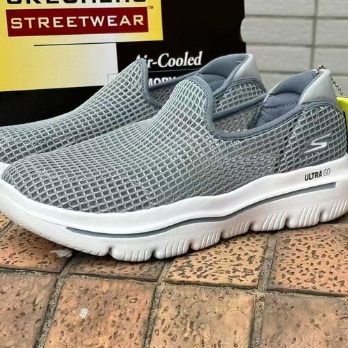 男士夏季一脚蹬网面镂空轻便透气健步豆豆运动休闲鞋