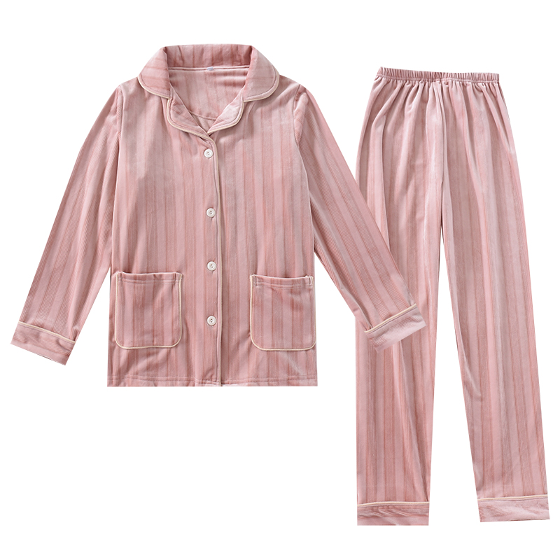 情侣睡衣男秋冬季冬款珊瑚绒保暖不加厚家居服女薄款法兰绒海岛绒