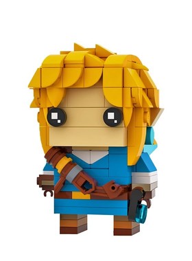 MOC积木 61395-林克方头仔 塞尔达传说 荒野之息拼搭积木