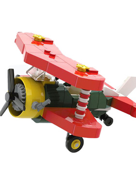 MOC积木兼容国产 131518 圣诞玩具飞机 创意圣诞儿童智力开发积木