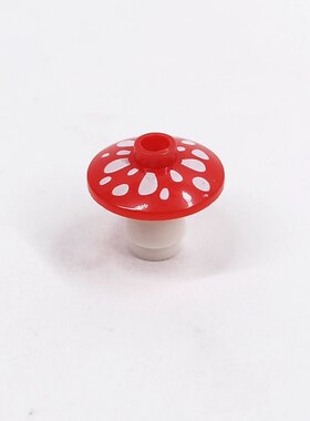 兼容乐高 59900小颗粒积木MOC DIY零配件食物紫红橙黄色蘑菇摆设
