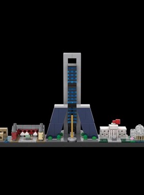 MOC积木 66825 马德里天际线 创意系列 拼装模型建筑系列