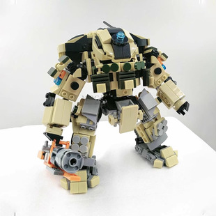 MOC积木DIY泰坦陨落SD烈焰创意机甲机器人 儿童玩具拼搭积木