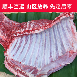 大别山放养黑山羊羊排 带皮发货 农村山区放养 先定后宰