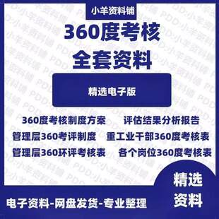 360度绩效考核法考核制度方案考评方案考核体系评估表环评考核表