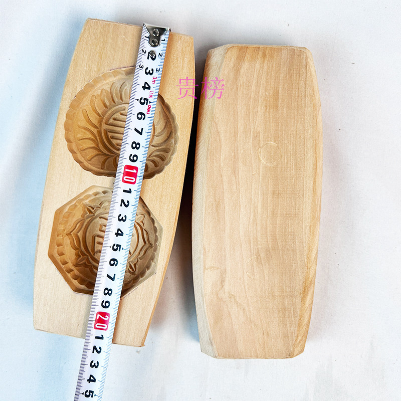 印糕点模具 传统木雕刻手压式寿桃印糍粑福禄八角碰图家商用模具