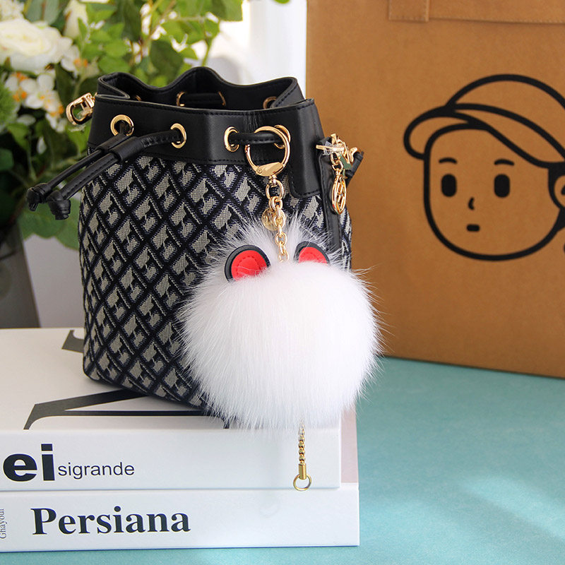 韩国ins网红狐狸毛可爱猫包包挂件皮草精选汽车钥匙扣毛球挂饰女