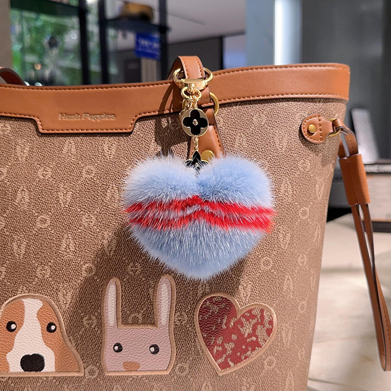 首创四叶草链条爱心书包挂件精致水貂绒毛汽车钥匙扣情侣背包挂饰,服饰配件/皮带/帽子/围巾,包挂件,淘宝优惠券,粉丝福利购,淘宝优惠卷