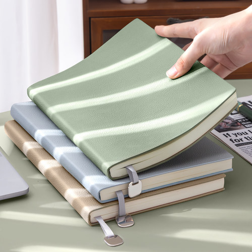 A5笔记本子加厚记事软皮商务简约ins风学生会议记录本批发考研日记本超厚皮面工作2025年新款记账本子可定制