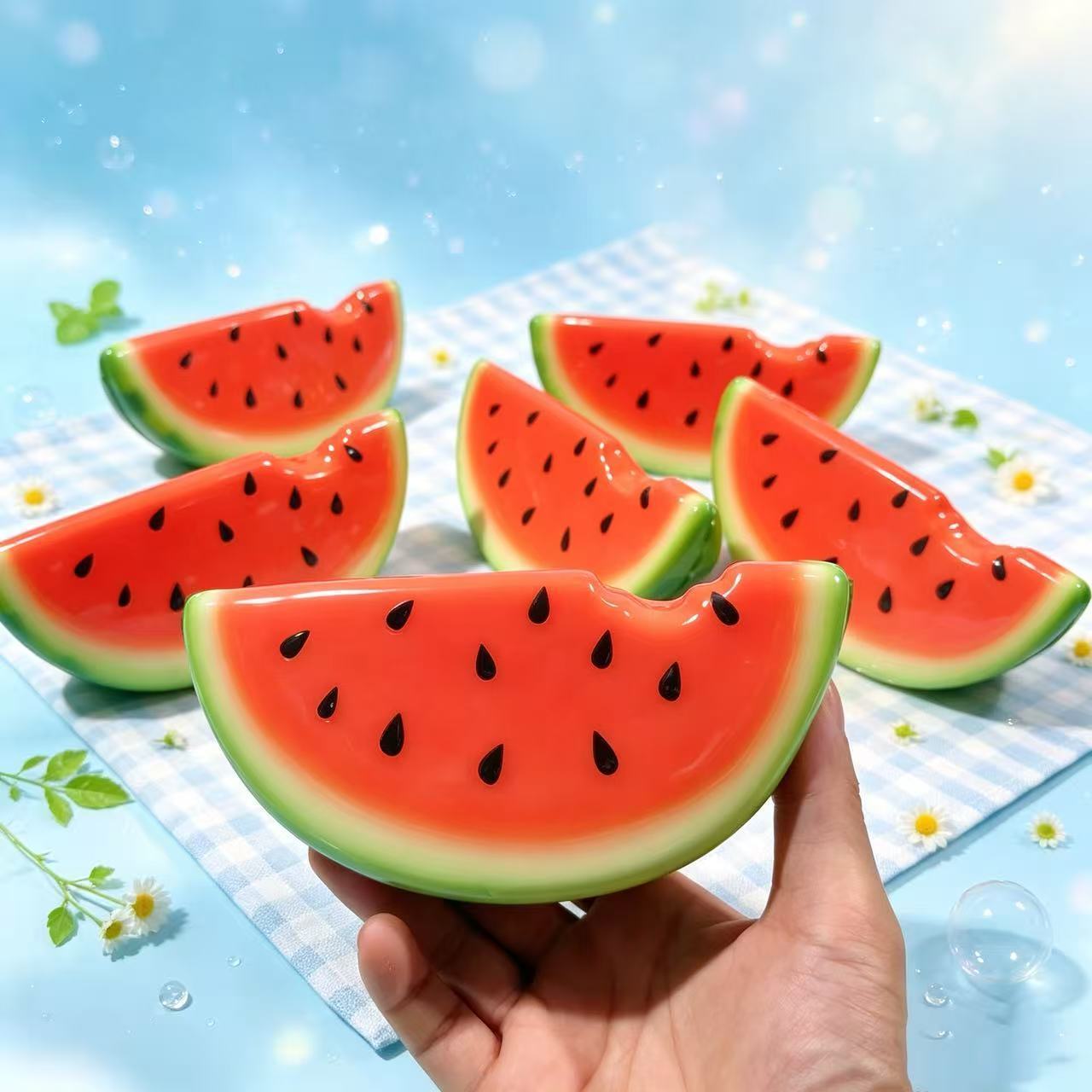 跨境西瓜捏捏乐蔬菜黄瓜乳胶捏压玩具儿童可爱创意黄油棒解压神器