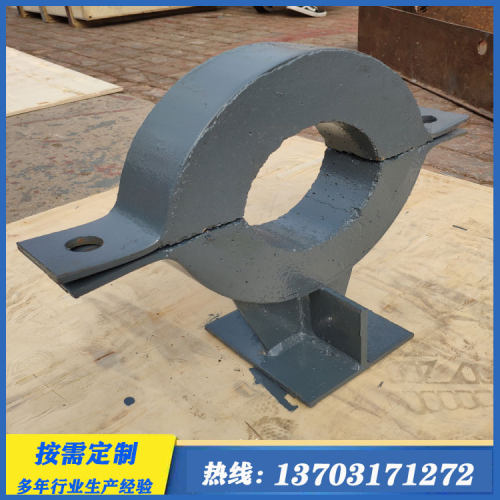 DN250蒸汽管道滑动支座 双抱箍蛭石隔热管托DN150T型耐高温发货快