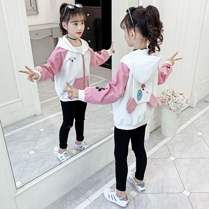 여아 코트 봄 가을 스타일 외국 스타일 아동복 어린 소녀 한국 스타일 패셔너블 재킷 아동용 만능 반바지 트렌디
