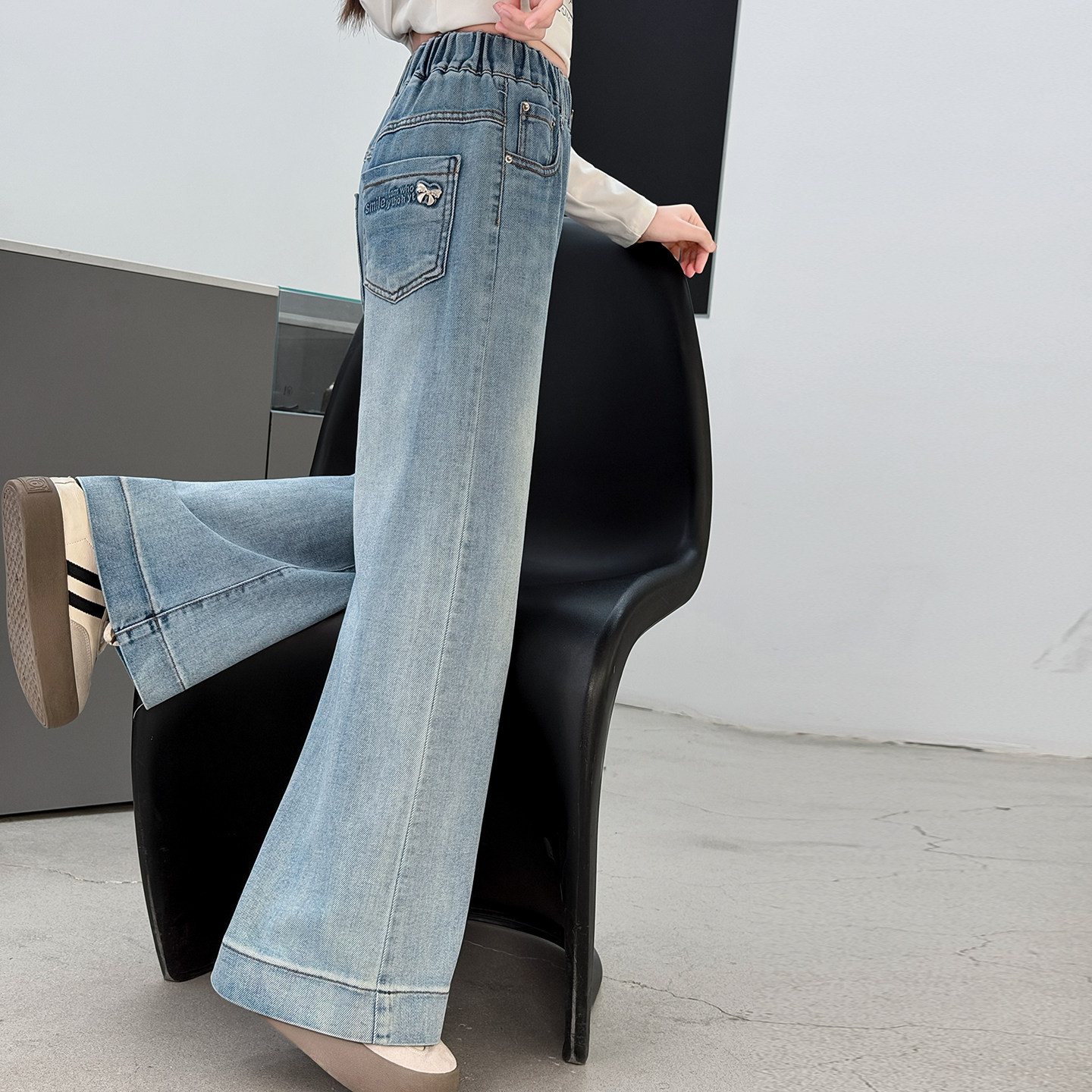 女童裤子春季新款潮酷女大童超好看修身弹力微喇裤儿童牛仔裤春秋,童装/婴儿装/亲子装,裤子,淘宝优惠券,粉丝福利购,淘宝优惠卷