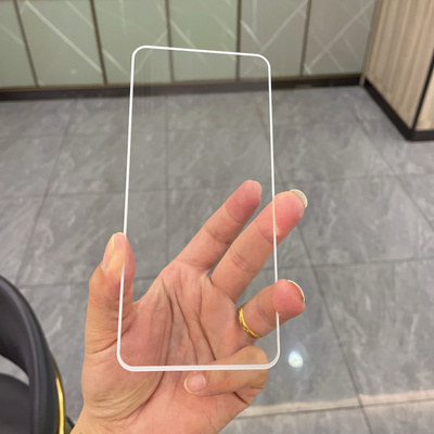 适用小米15超声波解锁钢化膜全屏覆盖纯色白边xiaomi13手机膜抗指纹防摔小米14电镀钢化膜高清白边框无孔贴膜