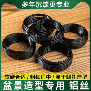 盆景造型专用铝丝铝线盘扎铝丝线蟠扎园艺铁丝花卉罗汉松定型铝丝