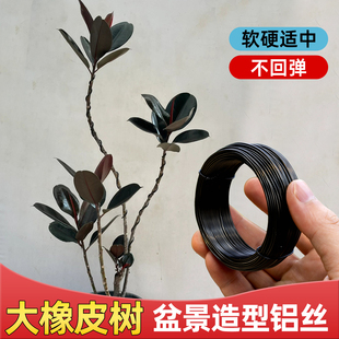 造型专用铝丝铝线造型盆景簕竹橡皮树铝丝三角梅铁丝金枝玉叶支架