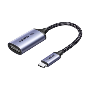 绿联Typec转DP1.4转接头8K雷电4/3接口笔记本扩展1.2外接4K144母口投屏2K165Hz显示器同屏USB-C拓展坞转换线