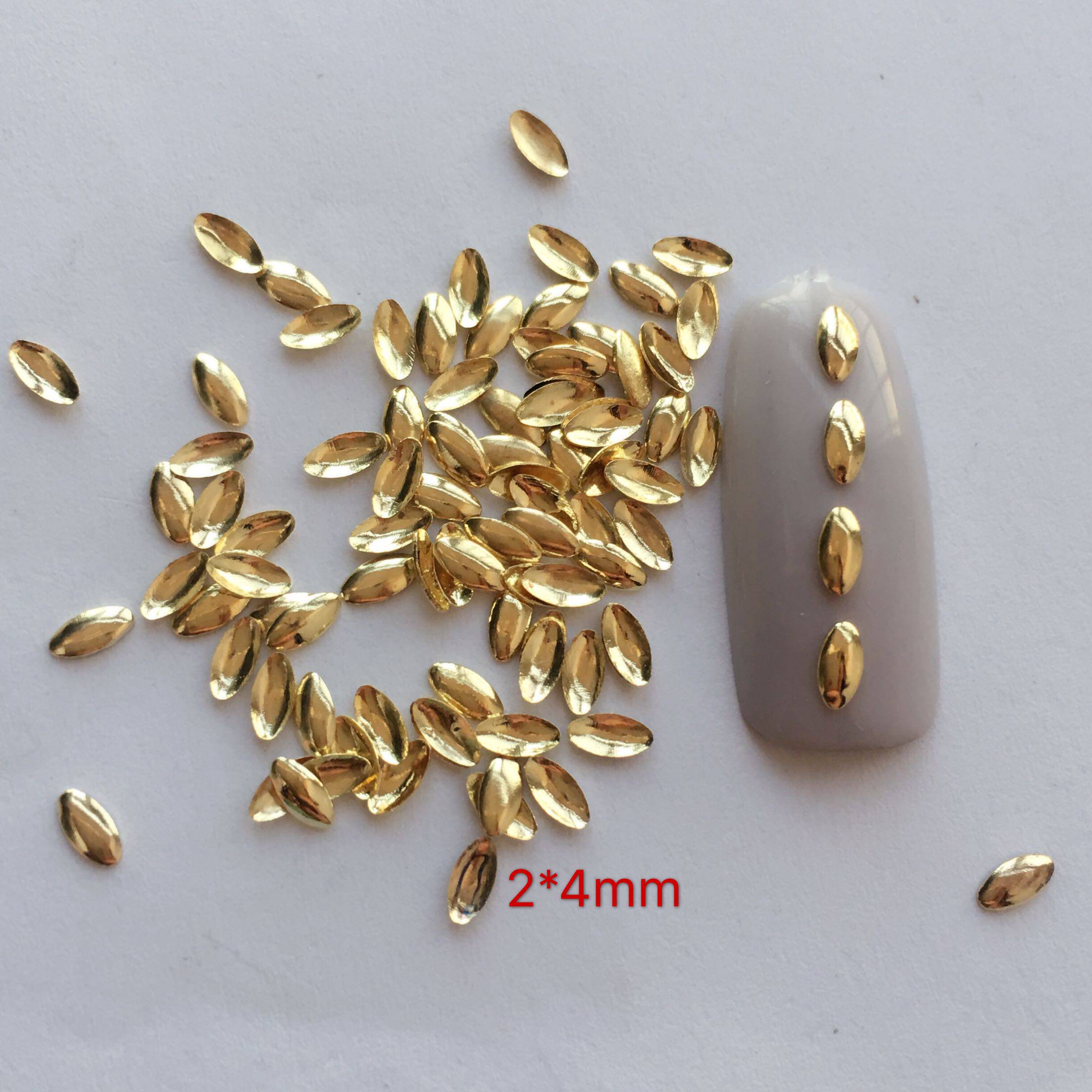 kokes美甲金属薄片饰品 2*4mm圆角马眼 指甲diy造型搭配零件饰品