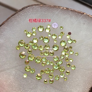 品奥钻烫底圆钻337柑橘绿桔梗绿美甲服装 正 华子烫钻饰品钻 施
